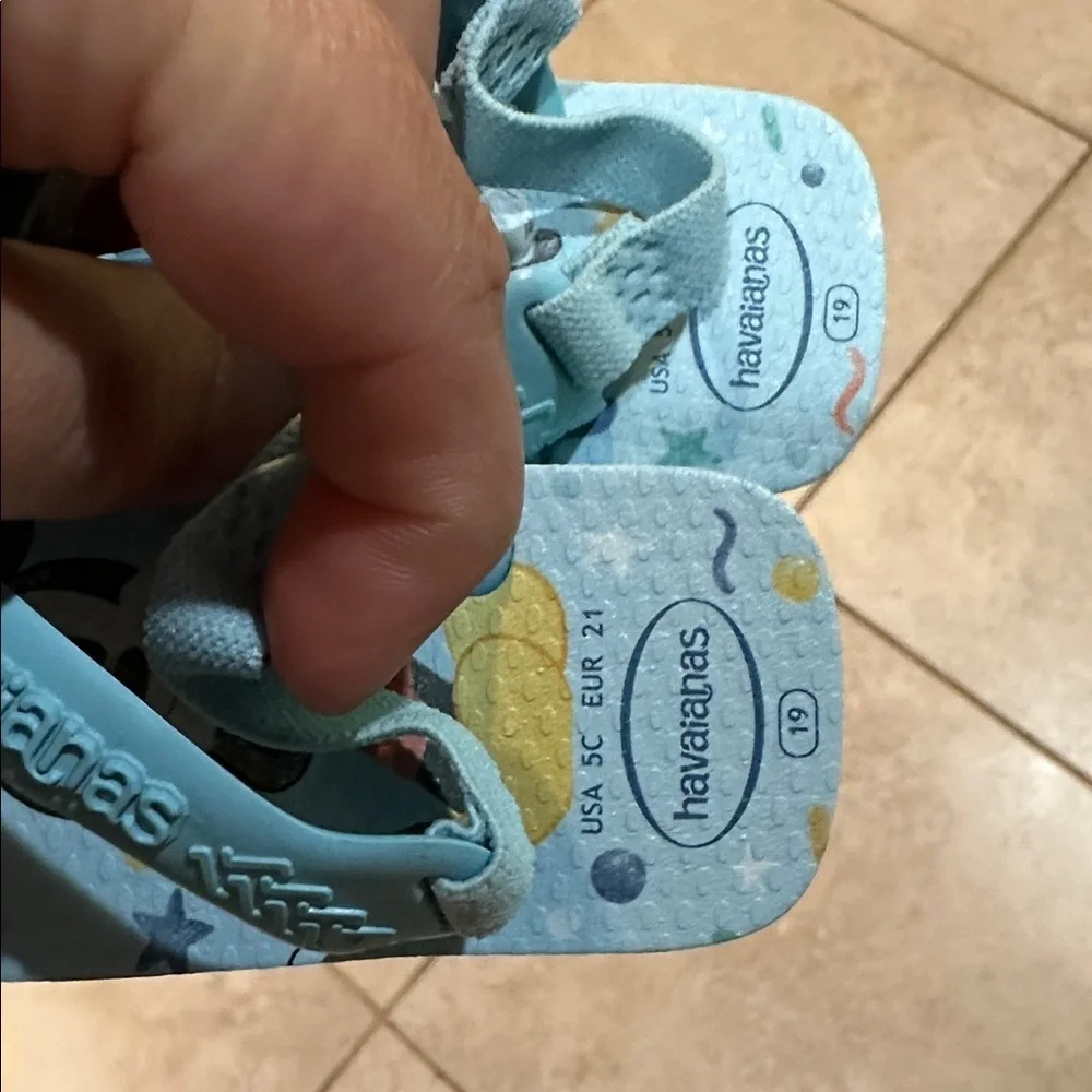 Havainas Disney Mickey Mouse Blue Sandals Flip Flops 5 infant
